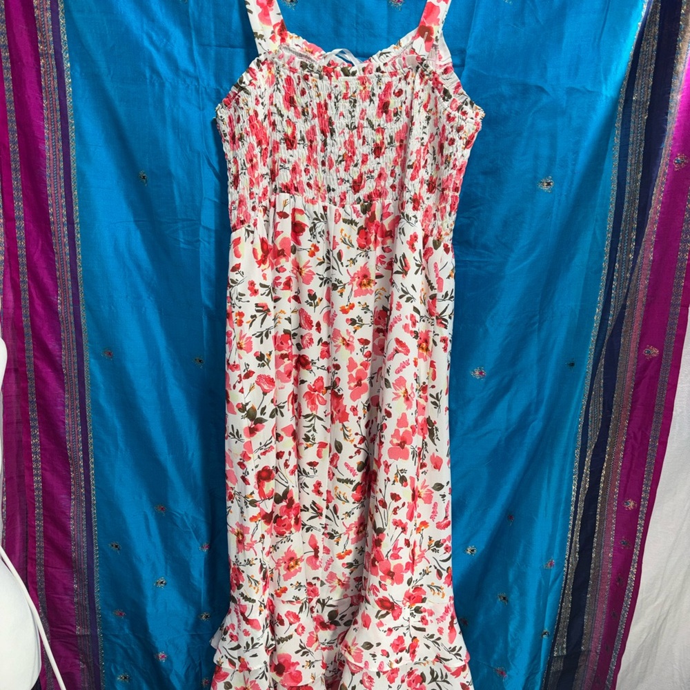 Grace Karin Floral Boho Square Neck Strapped Swing A Line sundress 2X - Picture 9 of 14